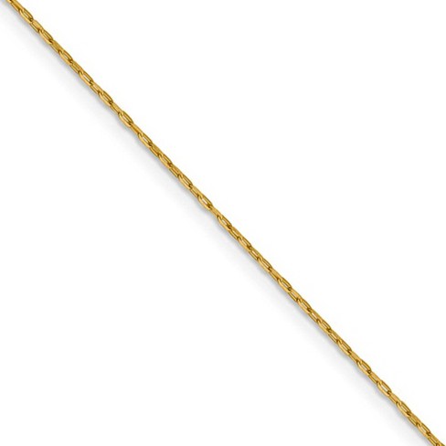 Black Bow Jewelry 1mm 14k Yellow Gold Diamond Cut Open Long Cable Necklace Chain - image 1 of 4