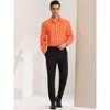 Lars Amadeus Men's Button Down Long Sleeves Casual Polka Dots Print Shirts - 3 of 4