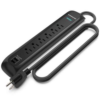 Monster 6ft Heavy Duty Power Strip and Tower Surge Protector - Ideal for Computers, Home Theatre, Home Appliances and Office Equipment
