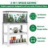 Lyngins Adjustable 3-Tier Fish Tank Rack Shelf, Heavy-Duty Steel Shelving Unit for 20-30 Gallon Aquariums, Rust-Proof & Easy Assembly Storage Shelves - 3 of 4