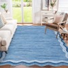 Modern Plain Area Rug Machine Washable Indoor Carpet Stain Resistant Low Pile Thin Throw Rug Non Slip Floor Cover for Living Room Bedroom Nursery - 4 of 4