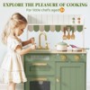 Robotime Dollhouses Wooden Pretend Play Kitchen Set Toy with Cutting Food Set, Toys Kitchen Gift for 3 To Up Kids, Green, 23"*11.7"*32" - 2 of 4