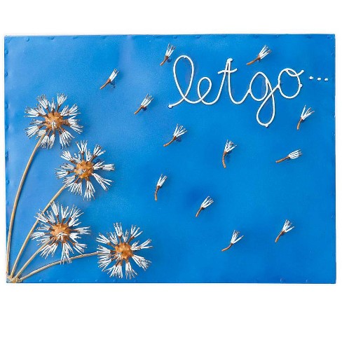 Wind Weather Handcrafted Metal Let Go Dandelion Wall Art Target