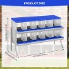 Coucheta Chicken Nesting Boxes - Available in Multiple Styles (Bracket Leg/Two-Tier/Wall Mount) & Compartments (6/8/10) for Easy Egg Collection. - 2 of 4