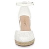 Allegra K Women's Closed Toe Lace Wedge Heels Wedge Sandals - 2 of 4