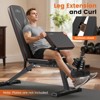 FLYBIRD 3 in 1 Adjustable Weight Bench with Leg Extension & Preacher Curl Pad for Full Body Workout, 800LBS Foldable Exercise Bench - 2 of 4