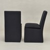 KINWELL 21"W Performance Fabric Dining Chair with Casters (Set of 2) - 4 of 4