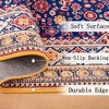 Kumasinova Vintage Boho Area Rug, Washable Rug with Floral Pattern, Faux Cashmere Living Room Rug, Non-Slip Rugs, Stain-Resistant Door Mat - 4 of 4