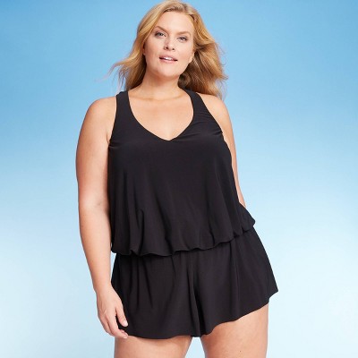 black romper swimsuit