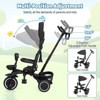 7-in-1 Foldable Tricycles for 1-5 Year Olds, Toddler Tricycle Stroller, Toddler Tricycle with Adjustable Push Handle, Birthday Gift and Toy for Kids - 4 of 4