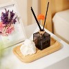 Attop 11.42'' Natural Rectangular Bamboo Tray, Bathroom Countertop Organizer Tray for Candle Perfume Soap Dispenser Jewelry Keys - 3 of 4