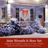 Best Choice Products 36in Pre-Lit Outdoor Christmas Wreath, LED Metal Holiday Décor w/ 120 Lights, Bow - 2 of 4