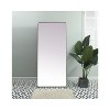Elegant Lighting Soft Corner Metal Rectangle Full Length Mirror 32x72 Inch in Silver - 2 of 4