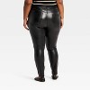 Women's Everyday High-Rise Skinny Faux Leather Pants - Universal Thread™ Black - 2 of 3