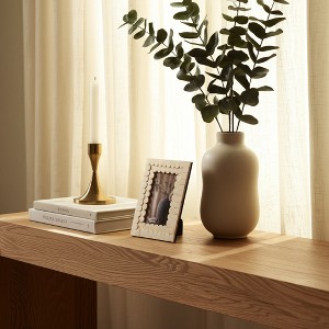 Sagebrook Home 4" x 6" Decorative Photo Frame - Contemporary Scalloped Resin Ivory Design Picture Frame - Home - 1 of 4