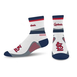 MLB St. Louis Cardinals Large Quarter Socks: Cushioned Heel & Toe, Adult Sizing - 1 of 3