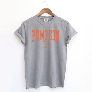 Simply Sage Market Women's Pumpkin Spice Varsity Short Sleeve Garment Dyed Tee - 1 of 1