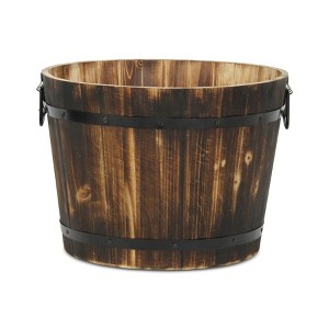 Cheung's Mariva Dark Brown Wood Decor Bucket Medium - 1 of 4