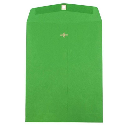 JAM Paper 50pk 10 x 13 Open End Catalog Envelopes with Clasp Closure - Green Recycled