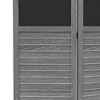 NicBex 5.6' Tall 4-panel Pegboard Display Room Divider Folding Privacy Screen Freestanding Wall Partition with Black Boards for Home & Office, Gray - 4 of 4