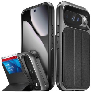 Vena vCommute For Google Pixel 10/10 Pro Case Wallet, Case with Stand Leather Card Holder [Military Grade Drop Protection], Black - 1 of 4