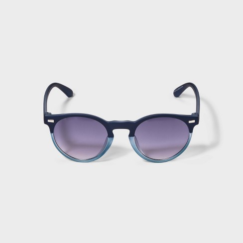 Boys' Aviator Round Sunglasses With Color Block - Cat & Jack™ Blue : Target