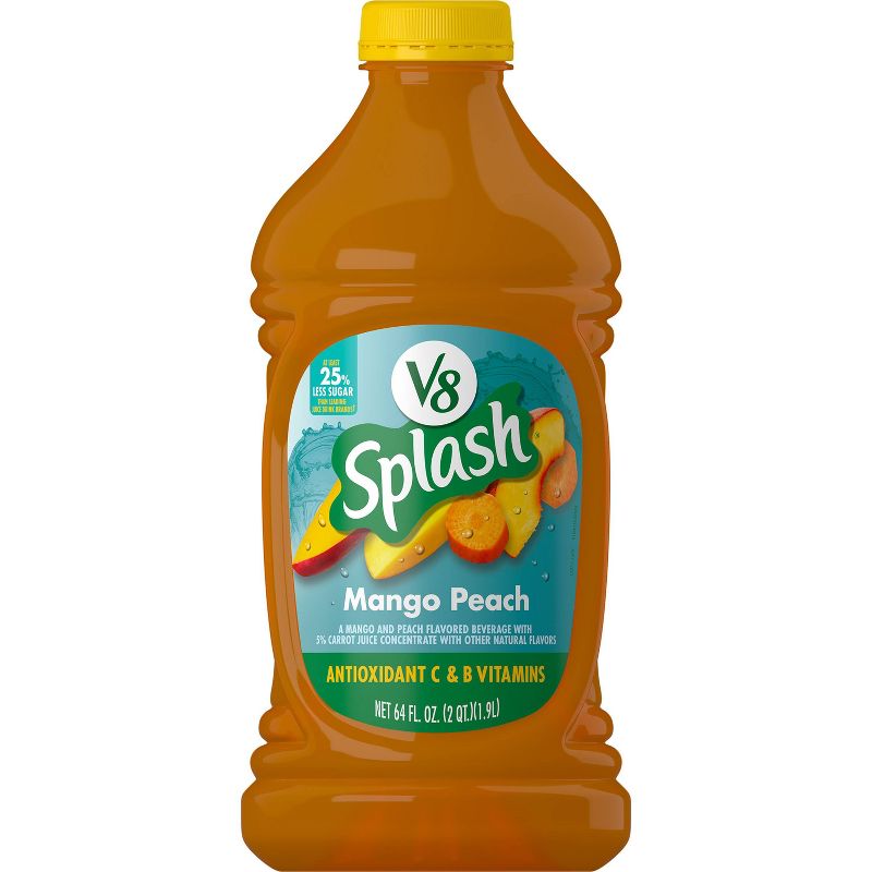 V8 Splash Mango Peach Juice - 64 fl oz Bottle, 1 of 7