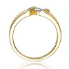 Guili Sterling Silver 14K Gold Plated Clear Cubic Zirconia Wedding Ring - 2 of 4