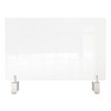 Ghent Clear Partition Extender with Attached Clamp, 36 x 3.88 x 24, Thermoplastic Sheeting - 2 of 3