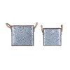 Transpac Metal 9.5 in. Gray Christmas Rustic Nesting Buckets Set of 2 - 3 of 4