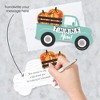 Big Dot of Happiness Happy Fall Truck - Shaped Thank You Cards - Harvest Pumpkin Party Thank You Note Cards with Envelopes - Set of 12 - image 2 of 4