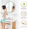 GlasFlength Decorative Wall Mirrors, Round Mirror Wall Mounted Circle Mirrors Vanity Mirror for Bathroom, Living Room, Bedroom, Entryway, Gold 24"*3" - 3 of 4