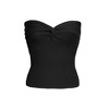 Women's Knit Tube Top, Twist - Front Bandeau Crop Top, Strapless Elastic Backless Sleeveless Top - 2 of 2