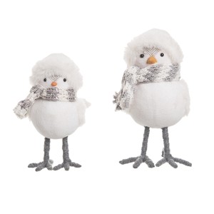 Transpac Foam 7 in. White Christmas Cozy Birds Set of 2 - 1 of 1