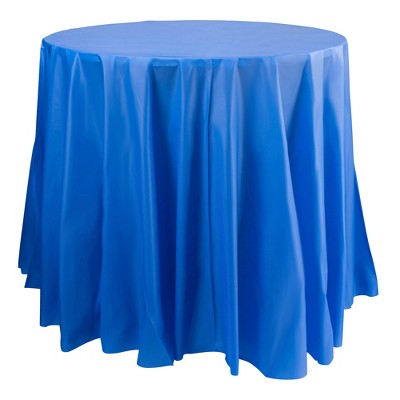 Smarty Had A Party 84" Navy Round Plastic Tablecloths - 96 pcs
