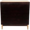 Olivia & May 36" Wood 1 Shelf and 2 Door Cabinet with Cane Front Doors and Gold Handles Light Brown: Bedroom Storage, No Assembly Required - 4 of 4