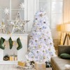 Resenkos 6ft 845 Branches Hanging Tree Structure PVC Material 8 Modes With Remote Control Christmas Tree White - 4 of 4