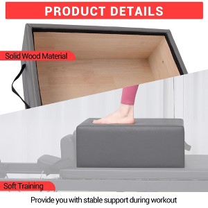 Black PU Pilates Box, Wooden Pilates Box, Multi-Layer Pilates Board, Pilates Sitting Box, Pilates Box - 1 of 4