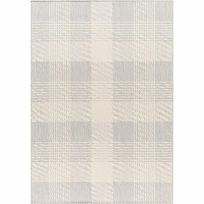 Hauteloom Aubin Ivory Plaid Area Rug