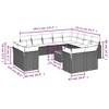 vidaXL 13 Piece Patio Sofa Set with Cushions Gray Poly Rattan - 3 of 4