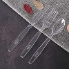 Aoibox 150-Piece Clear Plastic Cutlery Set - Heavy Duty Forks, Spoons, Knives for Parties, Weddings, Picnics & Everyday Use - 3 of 4