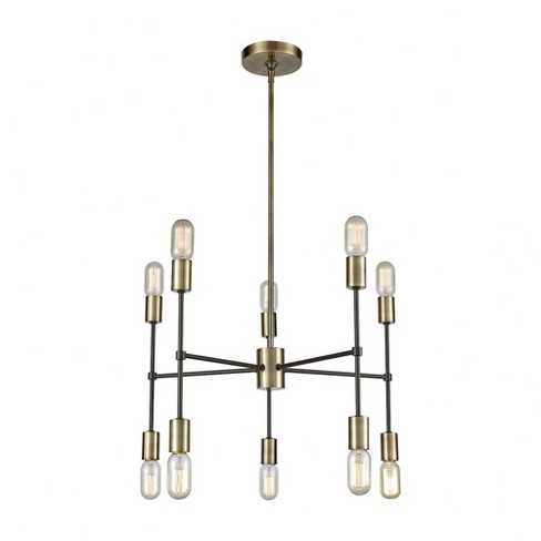 Elk Home Up Down Century 10 - Light Chandelier in  Antique Brass - image 1 of 2