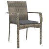 vidaXL Modern Garden Patio Chairs Set - Pack of 4, Durable Poly Rattan Design, Includes Cushions - 3 of 4