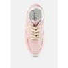 Faux Leather Cross Stitch Detail Sneakers Women - 4 of 4