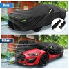 Unique Bargains Waterproof with Zipper Car Cover for Ford for Mustang GT/Bullitt Black - 4 of 4