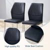 Kumasinova 19"H High Resilience Dining Chairs Set of 4,Modern Minimalist PU Leather Kitchen Side Chairs with Metal Legs for Dining Room,Black+Silver - 2 of 4