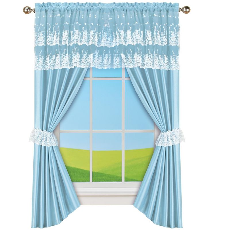 Collections Etc Lace Accent Curtain Set, 1 of 5