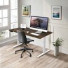 Mount-It! Dual Motor Electric Standing Desk with 55" Tabletop, Oak & White - 2 of 4