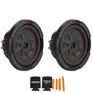 Kicker 8 Inch Comp RT Thin Woofer Includes Two 48CWRT82 Virtual 2 ohm Package - 1 of 4