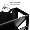 Mind Reader 5-Tier Vertical File Storage, Desktop Organizer, Wall Mount, Office, Plastic, 13"L x 4.25"W x 16"H, Black - 4 of 4